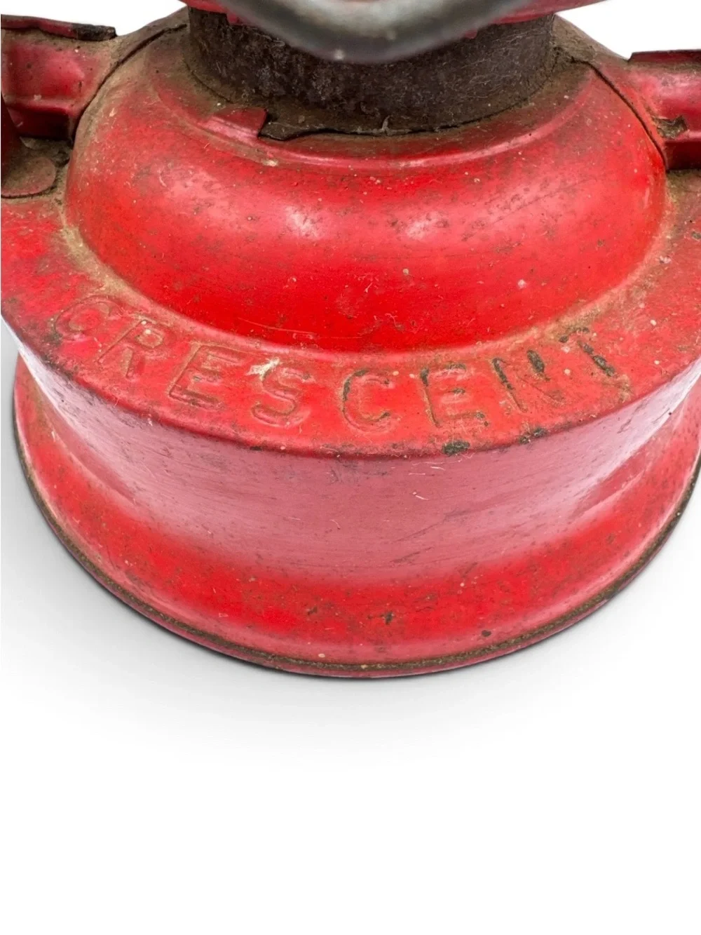Vintage Red Kerosene Oil Lantern Original Globe Rustic Farmhouse Decor 15”